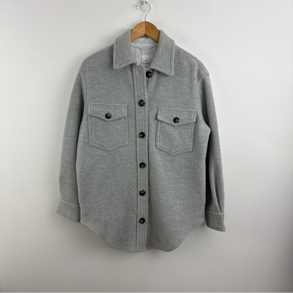 ARITZIA WILFRED Ganna Shirt jacket. Shacket. Light grey  size XS - Picture 2 of 8
